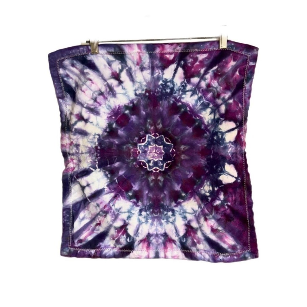 Threshold Purple Tie‑Dye Cotton Cloth - Boho Mandala Pattern - 100% Cotton